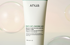 Успокаивающая пенка для умывания с янтарной кислотой ANUA Heartleaf Succinic Moisture Cleansing Foam