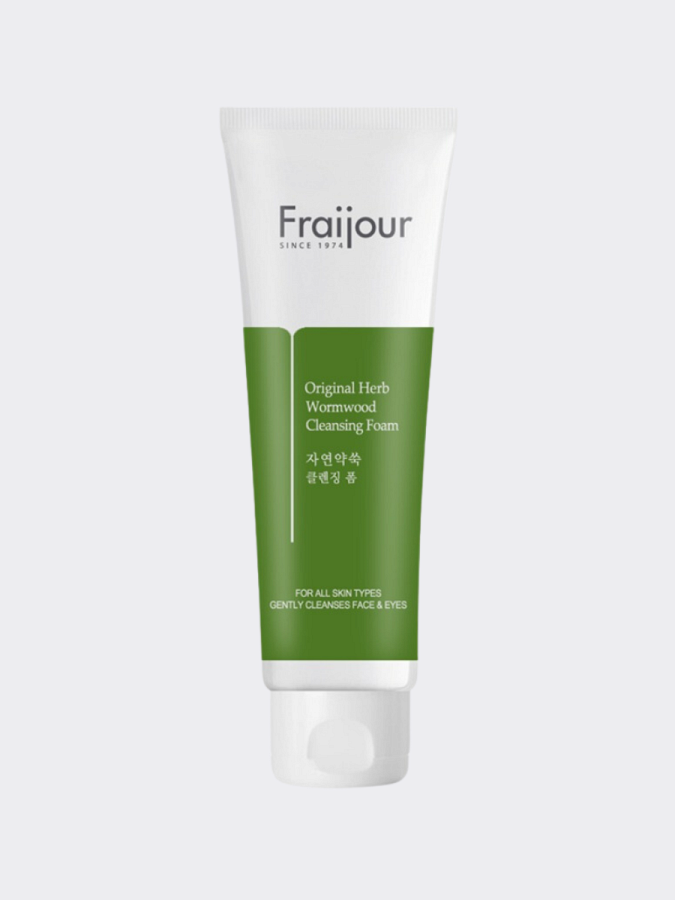 Пенка для умывания на травах с кремовой текстурой Fraijour Original Herb Wormwood Cleansing Foam