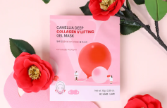 Набор лифтинг-масок для овала лица с экстрактом камелии и коллагеном Round Lab Camellia Deep Collagen V Lifting Gel Mask
