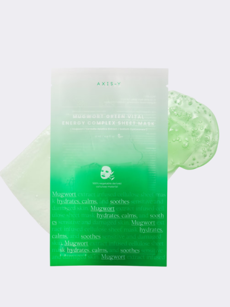 Успокаивающая тканевая маска с полынью AXIS-Y Green Vital Energy Complex Mask
