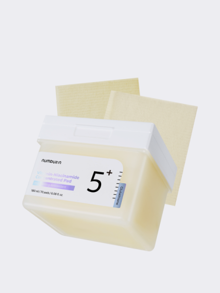 Осветляющие тонер-пэды с комплексом витаминов Numbuzin No.5 Vitamin-Niacinamide Concentrated Pad Осветляющие тонер-пэды с комплексом витаминов Numbuzin No.5 Vitamin-Niacinamide Concentrated Pad