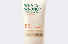 Солнцезащитный крем с экстрактом центеллы Frudia What’s Wrong Help Cicaderm Sun Cream SPF50+ PA++++