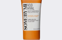 Солнцезащитный крем с витаминным комплексом Some By Mi V10 Hyal Air Fit Sunscreen SPF 50+ PA++++