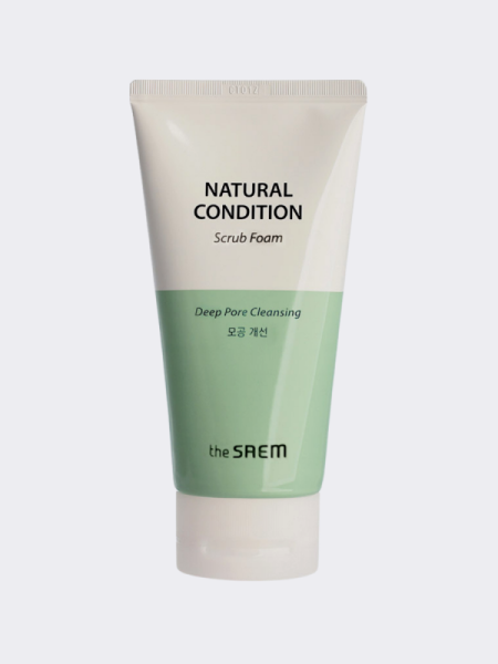 Пенка-скраб для очищения пор The Saem Natural Condition Deep Pore Cleansing Scrub Foam
