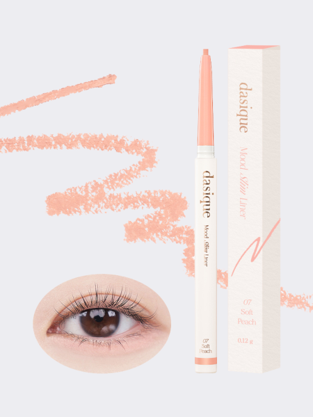 Ультратонкий карандаш для век в нежном персиковом оттенке Dasique Mood Slim Liner #07 Soft Peach