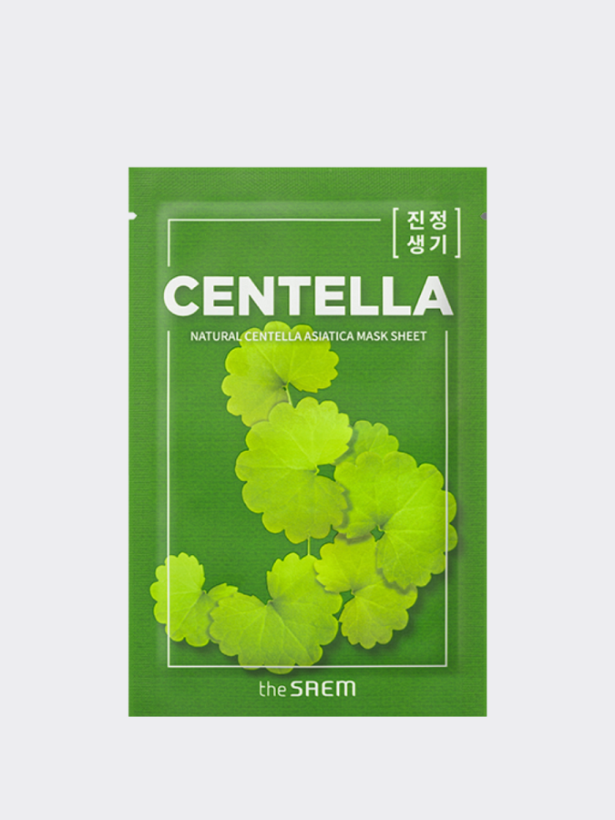 Успокаивающая тканевая маска с экстрактом центеллы азиатской The Saem Natural Centella Mask Sheet