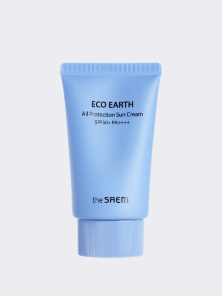 Солнцезащитный крем для чувствительной кожи The Saem Eco Earth All Protection Sun Cream Spf50+ Pa++++ Солнцезащитный крем для чувствительной кожи The Saem Eco Earth All Protection Sun Cream Spf50+ Pa++++