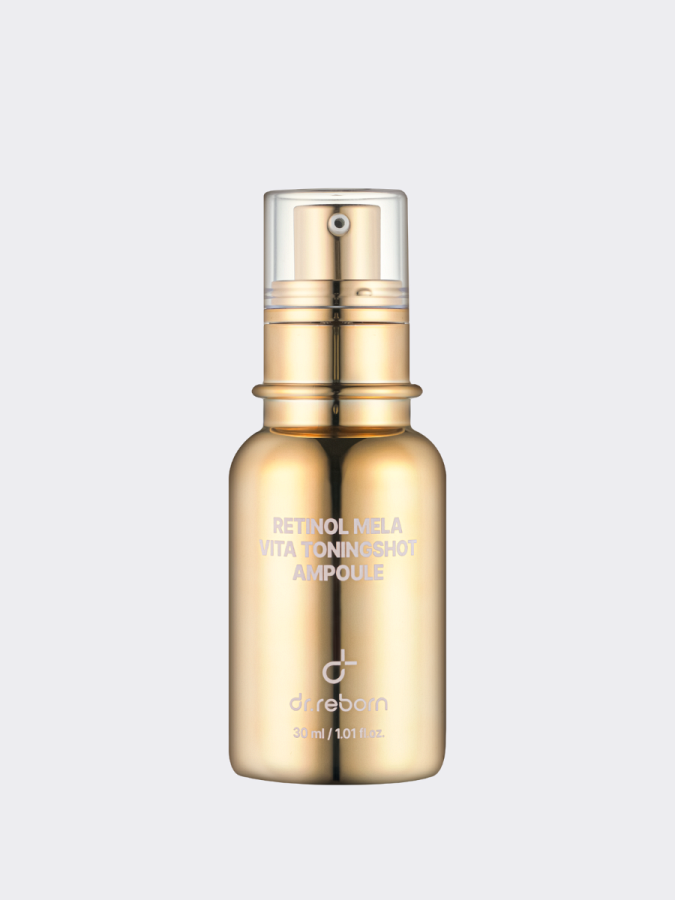 Антиоксидантная сыворотка с комплексом витаминов и спикулами DR.REBORN Retinol Mela Vita Toningshot Ampoule