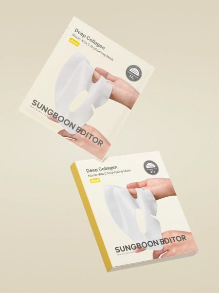 Набор осветляющих гидрогелевых масок с коллагеном и витамином С Sungboon Editor Deep Collagen Niacin Vita C Brightening Mask