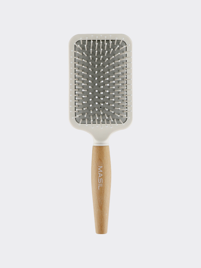 Деревянная массажная расчёска для волос Masil Wooden Paddle Brush