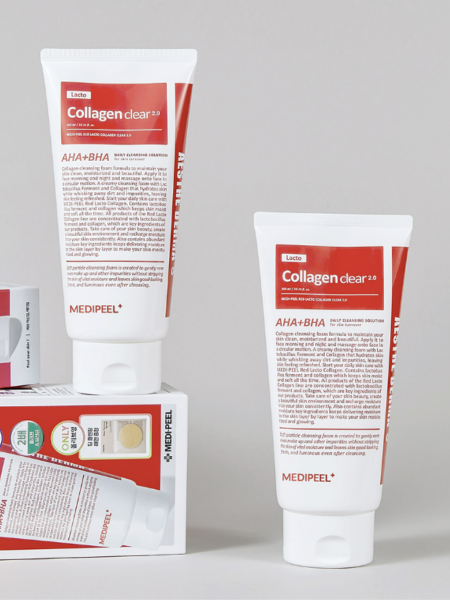 Обновлённая пенка для умывания с коллагеном и комплексом кислот MEDI-PEEL Red Lacto Collagen Clear 2.0 Обновлённая пенка для умывания с коллагеном и комплексом кислот MEDI-PEEL Red Lacto Collagen Clear 2.0