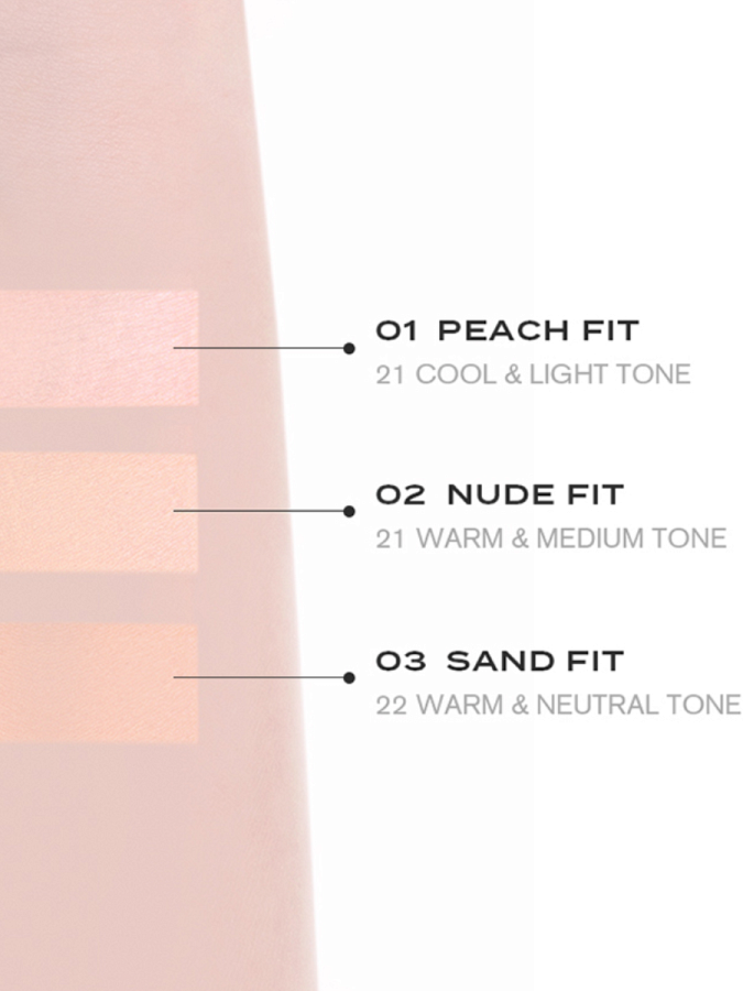 Тональное средство с полуматовым финишем FEEV Hyper-fit Silky Cushion 03 Sand Fit