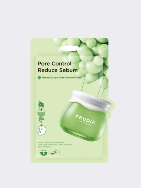 Тканевая маска для сужения пор с зеленым виноградом FRUDIA Green Grape Pore Control Mask Тканевая маска для сужения пор с зеленым виноградом FRUDIA Green Grape Pore Control Mask