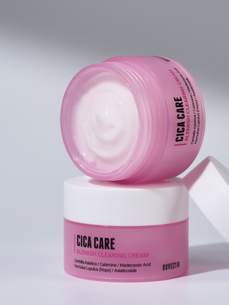 Успокаивающий крем для лица с экстрактом центеллы азиатской ROVECTIN Cica Care Blemish Clearing Cream Успокаивающий крем для лица с экстрактом центеллы азиатской ROVECTIN Cica Care Blemish Clearing Cream