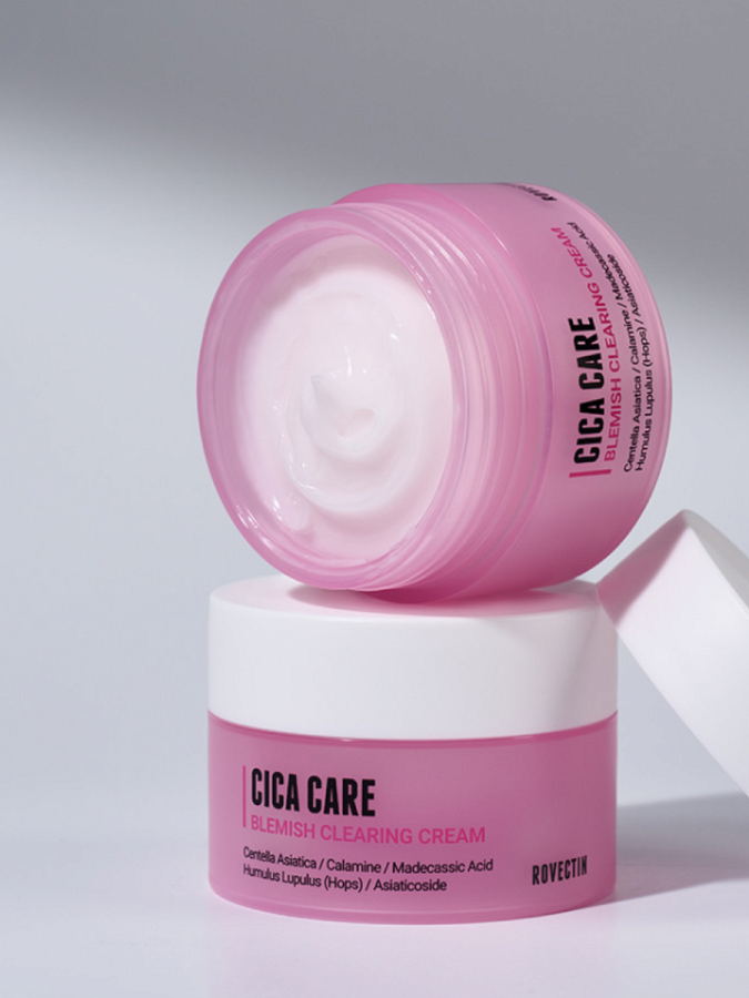 Успокаивающий крем для лица с экстрактом центеллы азиатской ROVECTIN Cica Care Blemish Clearing Cream