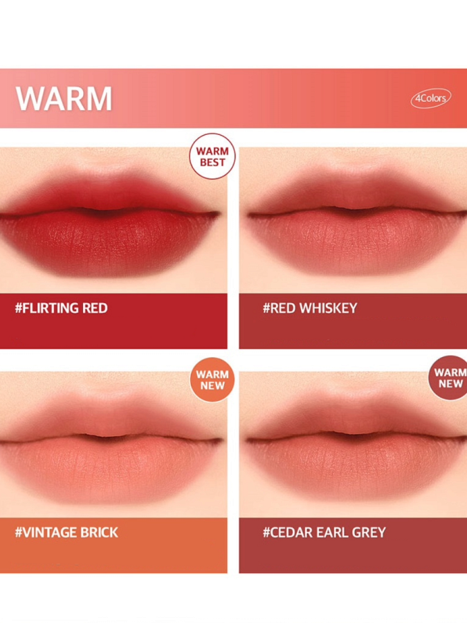 Матовый пигмент для губ INGA Blurring Velvet Matte Tint Flirting Red