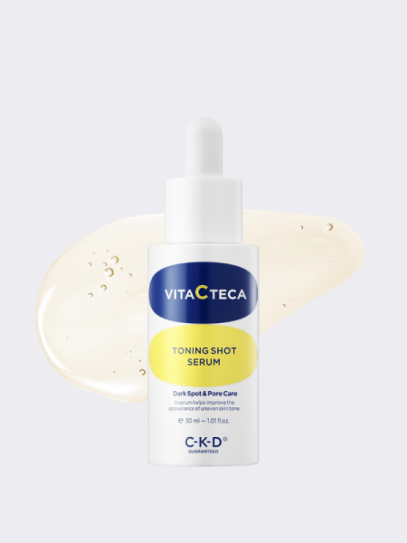 Осветляющая ампульная сыворотка с витамином С и спикулами CKD Vita C Teca Toning Shot Serum