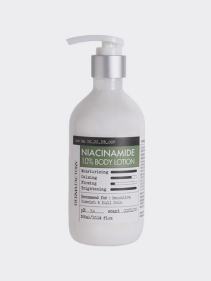 Успокаивающий лосьон для тела с ниацинамидом Derma Factory Niacinamide 10% Body Lotion