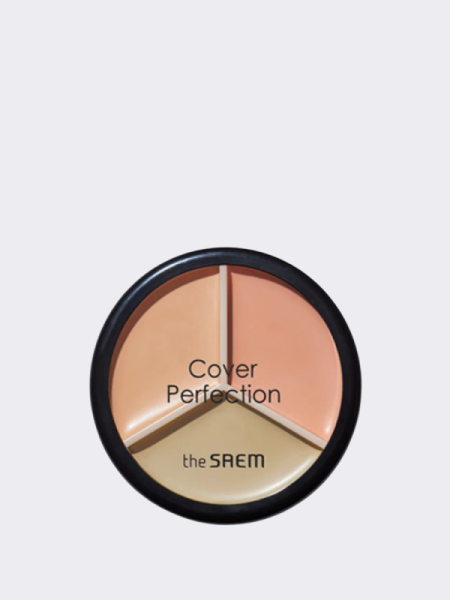 Палетка кремовых корректоров в бежевых оттенках The Saem Cover Perfection Triple Pot Concealer 01 Correct Beige Палетка кремовых корректоров в бежевых оттенках The Saem Cover Perfection Triple Pot Concealer 01 Correct Beige
