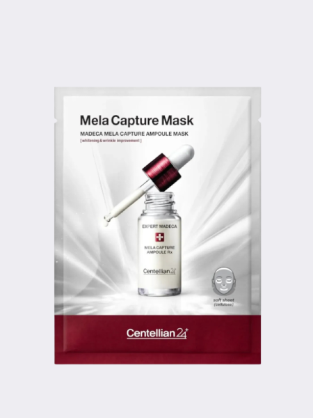 Осветляющая тканевая маска для сияния кожи Centellian24 Madeca Mela Capture Ampoule Mask