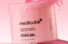Укрепляющие гелевые тонер-пэды с коллагеном и ПДРН Medicube PDRN Pink Collagen Toning Gel Toner Pad
