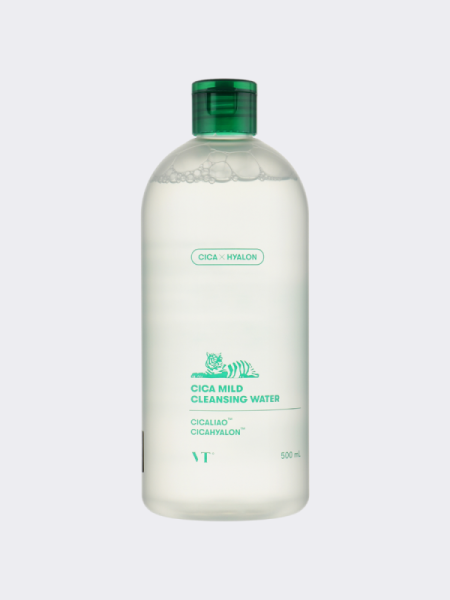 Очищающая вода с центеллой азиатской и гиалуроновой кислотой VT Cosmetics Cica Mild Cleansing Water Очищающая вода с центеллой азиатской и гиалуроновой кислотой VT Cosmetics Cica Mild Cleansing Water