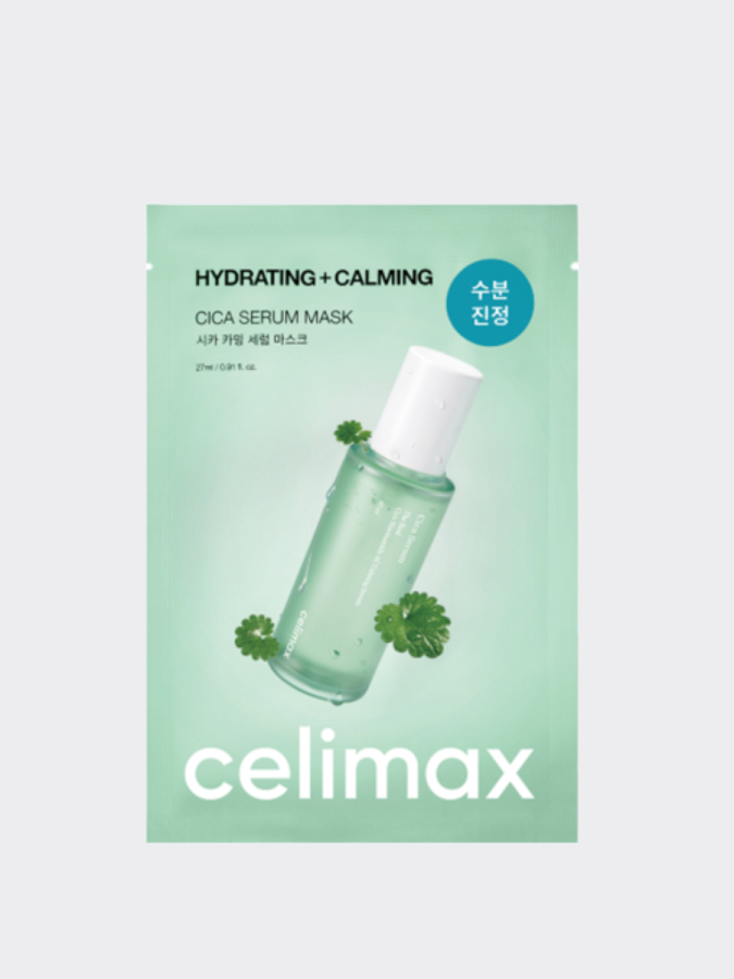 Успокаивающая тканевая маска с экстрактом центеллы Celimax The Real Cica Calming Serum Mask