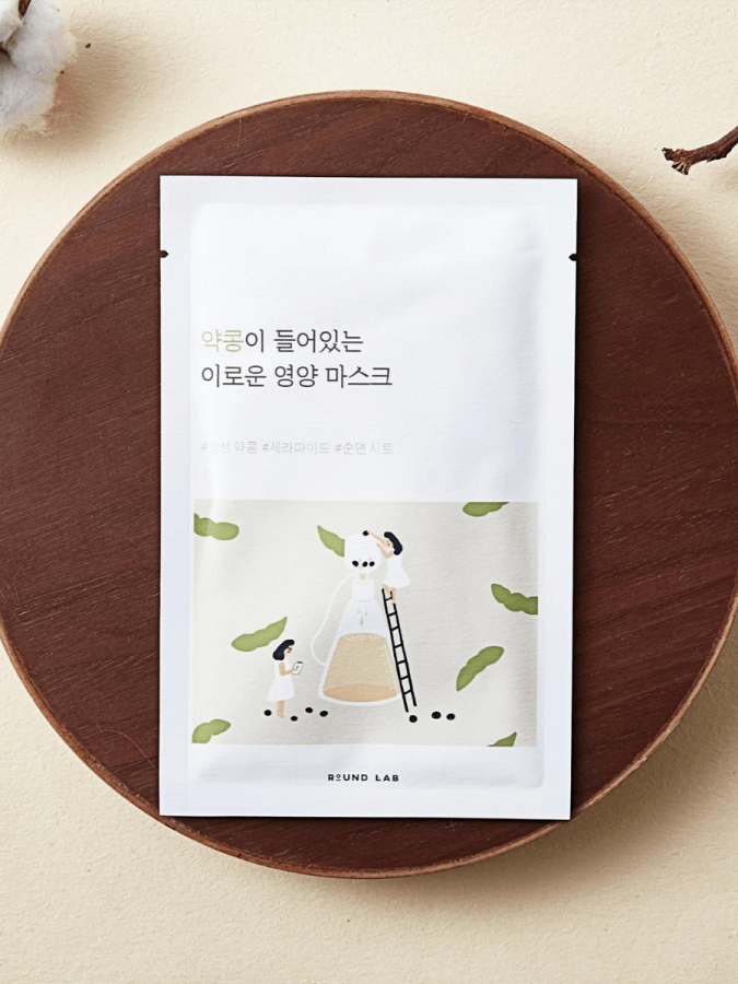 Питательная тканевая маска с экстрактом черной сои Round Lab Soybean Nourishing Sheet Mask