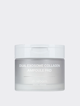 Восстанавливающие тонер-диски с двойными экзосомами и коллагеном DR.REBORN Dual Exosome Ampoule Pad