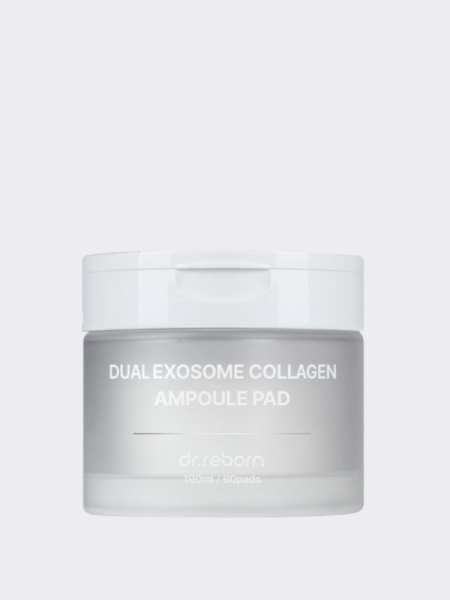 Восстанавливающие тонер-диски с двойными экзосомами и коллагеном DR.REBORN Dual Exosome Ampoule Pad