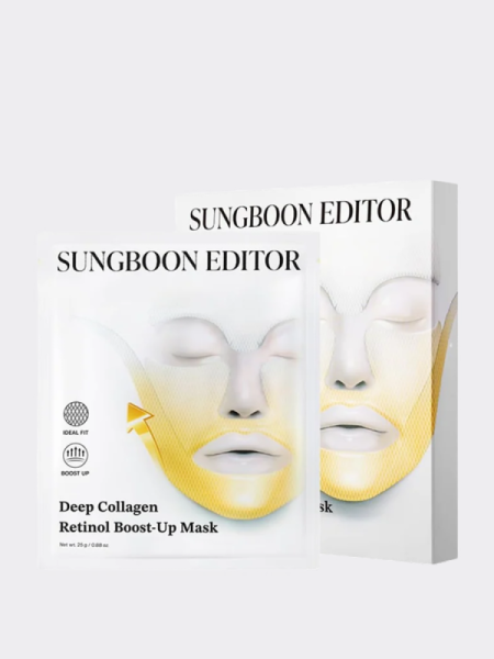 Набор гидрогелевых лифтинг-масок с коллагеном и ретинолом Sungboon Editor Deep Collagen Retinol Boost Up Mask