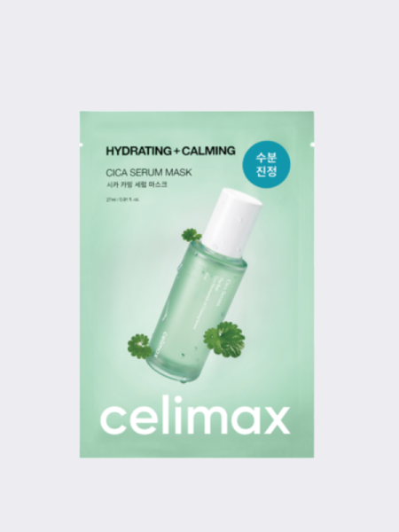Успокаивающая тканевая маска с экстрактом центеллы Celimax The Real Cica Calming Serum Mask Успокаивающая тканевая маска с экстрактом центеллы Celimax The Real Cica Calming Serum Mask