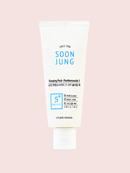 Восстанавливающая ночная маска для чувствительной кожи Etude House Soon Jung 5-Panthensoside Cica Sleeping Pack