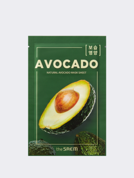 Питательная тканевая маска для лица с экстрактом авокадо The Saem Natural Avocado Mask Sheet Питательная тканевая маска для лица с экстрактом авокадо The Saem Natural Avocado Mask Sheet