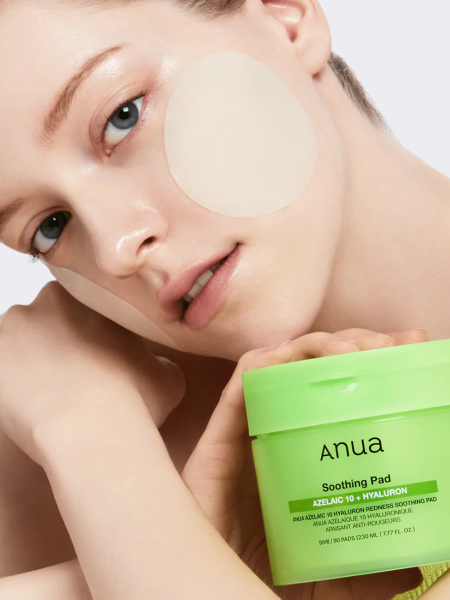 Успокаивающие тонер-пэды с азелаиновой кислотой ANUA Azelaic 10 Hyaluron Redness Soothing Pad Успокаивающие тонер-пэды с азелаиновой кислотой ANUA Azelaic 10 Hyaluron Redness Soothing Pad