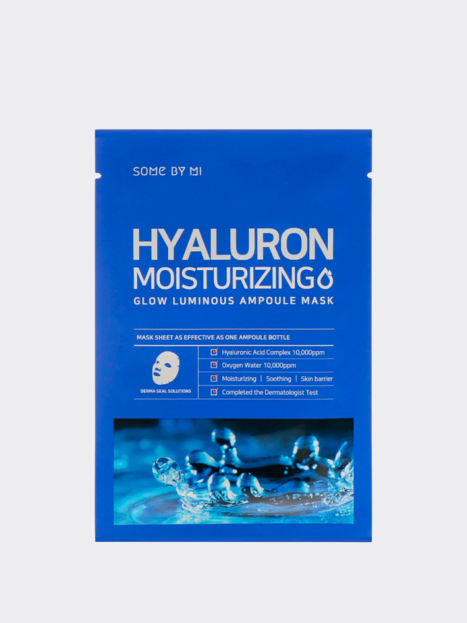 Тканевая маска для лица с гиалуроновой кислотой Some By Mi Hyaluron Moisturizing Glow Luminous Ampoule Mask