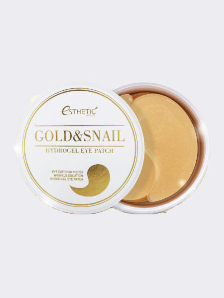 Гидрогелевые патчи для век с золотом и улиточным муцином ESTHETIC HOUSE Gold&Snail Hydrogel Eye Patch