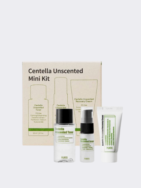 Набор миниатюр для чувствительной кожи с центеллой PURITO Centella Unscented Line Travel Kit Набор миниатюр для чувствительной кожи с центеллой PURITO Centella Unscented Line Travel Kit