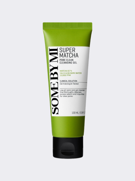 Гель для умывания и очищения пор с чаем матча Some By Mi Super Matcha Pore Clean Cleansing Gel Гель для умывания и очищения пор с чаем матча Some By Mi Super Matcha Pore Clean Cleansing Gel