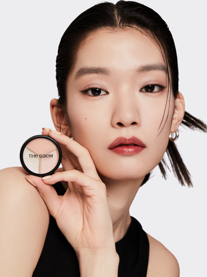 Палетка кремовых корректоров The Saem Cover Perfection Triple Pot Concealer 05 Dark Up Beige