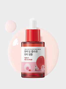 Укрепляющая сыворотка для лица с экстрактом камелии Round Lab Camellia Deep Collagen Firming Ampoule
