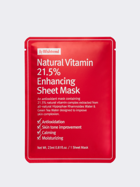Тканевая витаминная маска By Wishtrend Natural Vitamin C 21.5% Enhancing Sheet Mask Тканевая витаминная маска By Wishtrend Natural Vitamin C 21.5% Enhancing Sheet Mask
