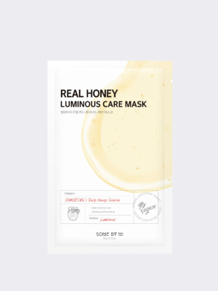 Питательная тканевая маска с мёдом для сияния кожи Some By Mi Real Honey Luminous Care Mask Питательная тканевая маска с мёдом для сияния кожи Some By Mi Real Honey Luminous Care Mask