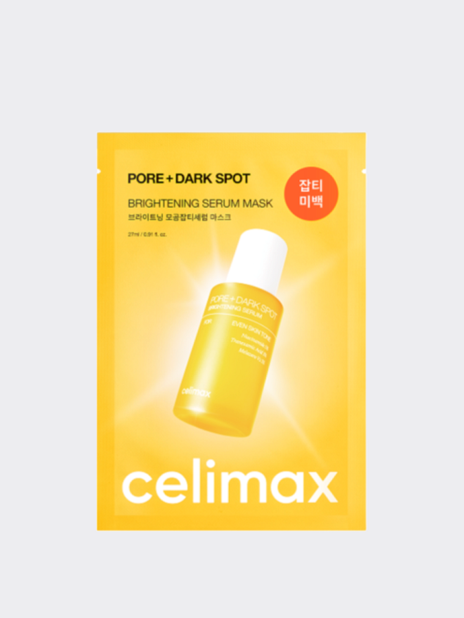 Осветляющая тканевая маска с ниацинамидом Celimax Pore+dark Spot Brightening Serum Mask