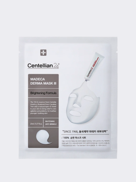 Тканевая маска для сияния и ровного тона Centellian24 Madeca Derma Mask III Brightening Formula
