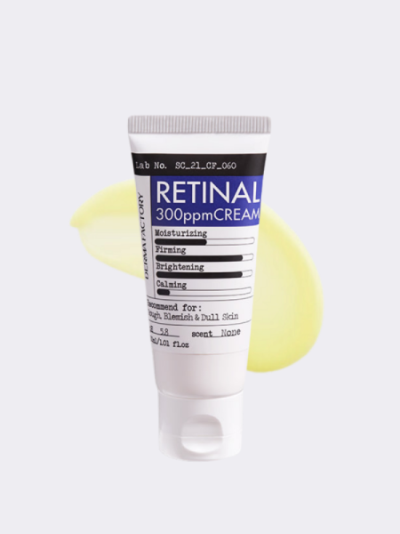 Мягкий разглаживающий ночной крем для лица с ретиналем Derma Factory Retinal 300ppm Cream