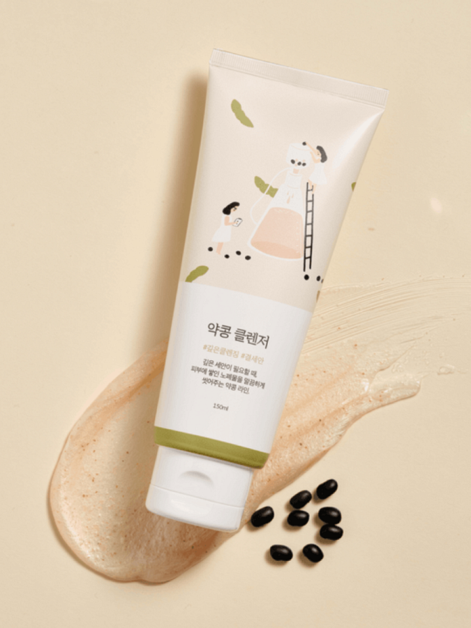 Смягчающая пенка-скраб для умывания с экстрактом соевых бобов Round Lab Soybean Cleanser