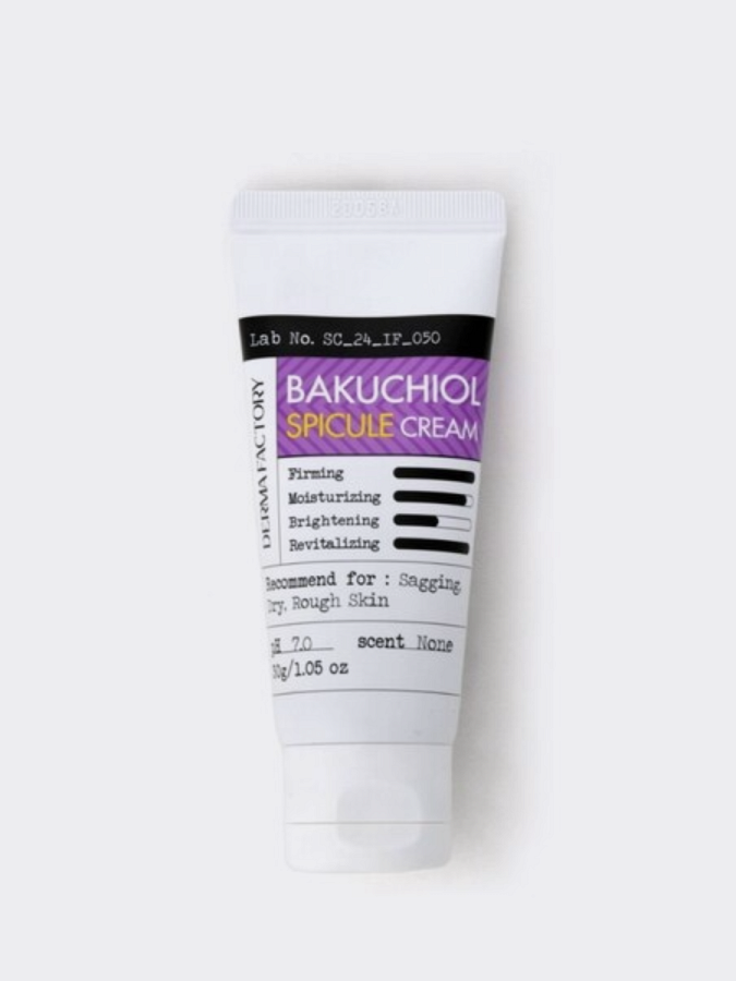 Обновляющий крем для лица с бакучиолом и спикулами Derma Factory Bakuchiol Spicule Cream