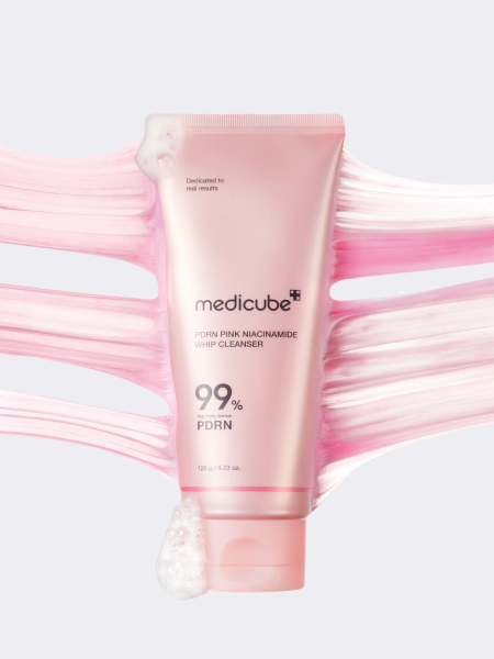 Воздушная пенка для умывания с ниацинамидом и ПДРН Medicube PDRN Pink Niacinamide Whip Cleanser