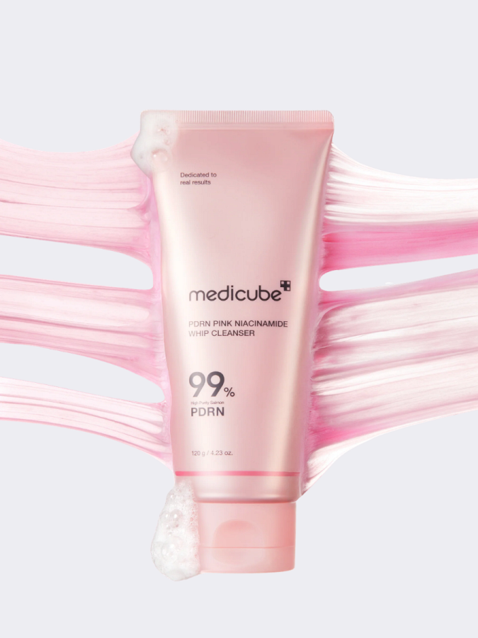 Воздушная пенка для умывания с ниацинамидом и ПДРН Medicube PDRN Pink Niacinamide Whip Cleanser